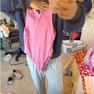 Pink high neck bodysuit